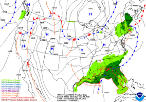 Day 3 (Saturday): Forecast Surface Map
