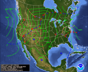Day 5 (Monday): Forecast Surface Map