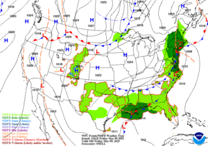 Day 1 (Friday): Forecast Surface Map