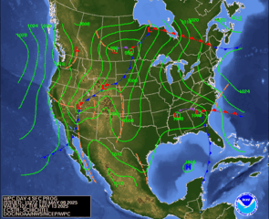 Day 4 (Monday): Forecast Surface Map