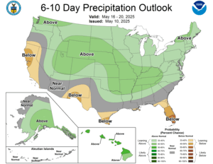 NOAA CPC 6 to 10 Day Precipitation Probability Outlook