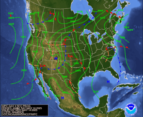 Day 4 (Tuesday): Forecast Surface Map