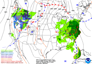 Day 2 (Tuesday): Forecast Surface Map