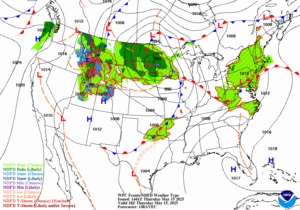 Day 1 (Thursday): Forecast Surface Map