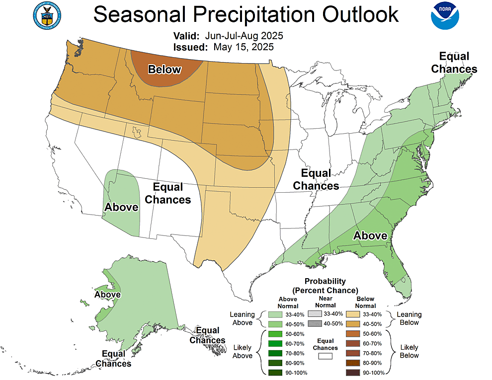 Three Month Outlook  Precipitation Probability