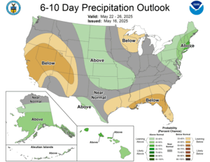 NOAA CPC 6 to 10 Day Precipitation Probability Outlook