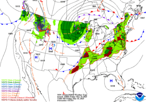 Day 1 (Friday): Forecast Surface Map