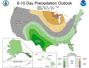 NOAA CPC 6 to 10 Day Precipitation Probability Outlook