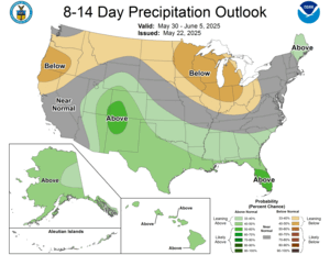 NOAA CPC 8 to 14 Day Precipitation Probability Outlook