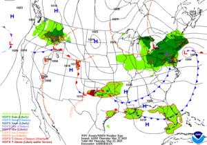 Day 1 (Thursday): Forecast Surface Map