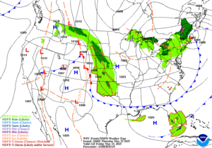 Day 2 (Friday): Forecast Surface Map