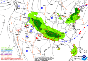 Day 3 (Saturday): Forecast Surface Map