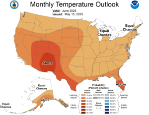 One Month Outlook - Temperature Probability