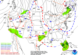 Day 2 (Sunday): Forecast Surface Map