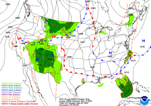 Day 3 (Monday): Forecast Surface Map