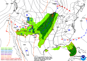 Day 3 (Tuesday): Forecast Surface Map