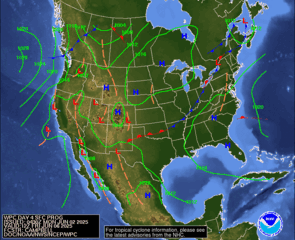 Day 4 (Thursday): Forecast Surface Map
