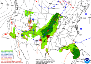 Day 1 (Tuesday): Forecast Surface Map