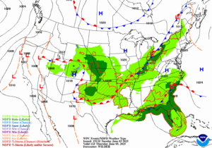 Day 3 (Thursday): Forecast Surface Map