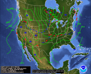 Day 5 (Saturday): Forecast Surface Map