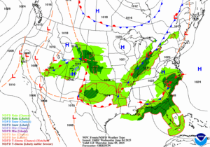 Day 2 (Thursday): Forecast Surface Map