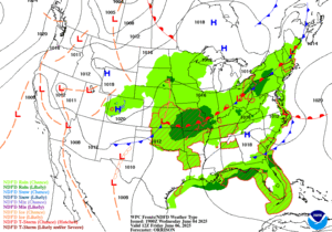 Day 3 (Friday): Forecast Surface Map