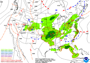 Day 2 (Friday): Forecast Surface Map