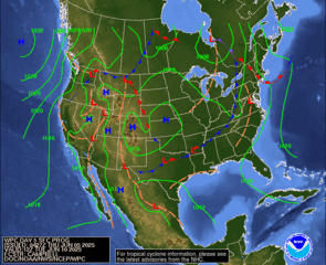 Day 5 (Monday): Forecast Surface Map