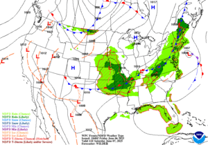 Day 2 (Saturday): Forecast Surface Map