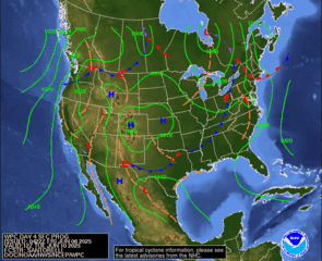Day 4 (Monday): Forecast Surface Map