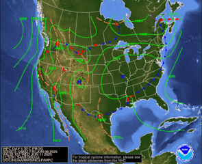 Day 5 (Tuesday): Forecast Surface Map