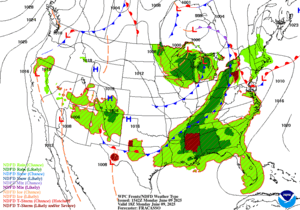Day 1 (Monday): Forecast Surface Map