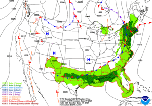 Day 2 (Tuesday): Forecast Surface Map