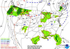 Day 1 (Friday): Forecast Surface Map