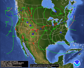 Day 5 (Tuesday): Forecast Surface Map