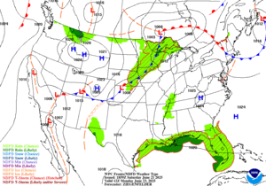 Day 3 (Monday): Forecast Surface Map