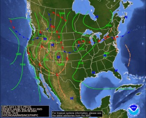 Day 5 (Wednesday): Forecast Surface Map