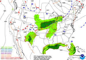 Day 3 (Tuesday): Forecast Surface Map