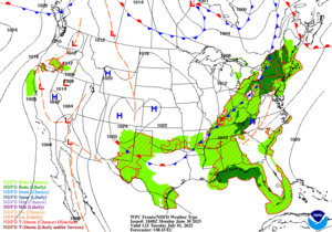 Day 2 (Tuesday): Forecast Surface Map
