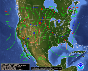 Day 4 (Thursday): Forecast Surface Map