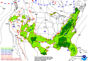 Day 1 (Tuesday): Forecast Surface Map