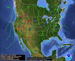 Day 5 (Saturday): Forecast Surface Map