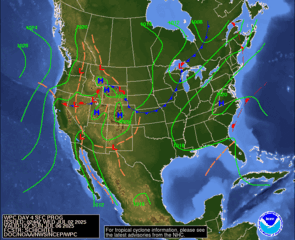 Day 4 (Saturday): Forecast Surface Map