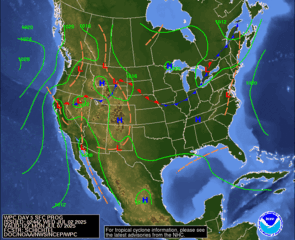 Day 5 (Sunday): Forecast Surface Map