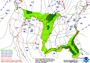 Day 3 (Saturday): Forecast Surface Map