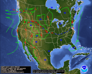 Day 4 (Monday): Forecast Surface Map