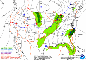 Day 2 (Sunday): Forecast Surface Map