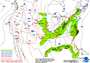 Day 3 (Monday): Forecast Surface Map