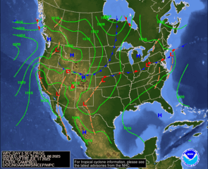 Day 5 (Thursday): Forecast Surface Map