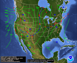 Day 4 (Thursday): Forecast Surface Map